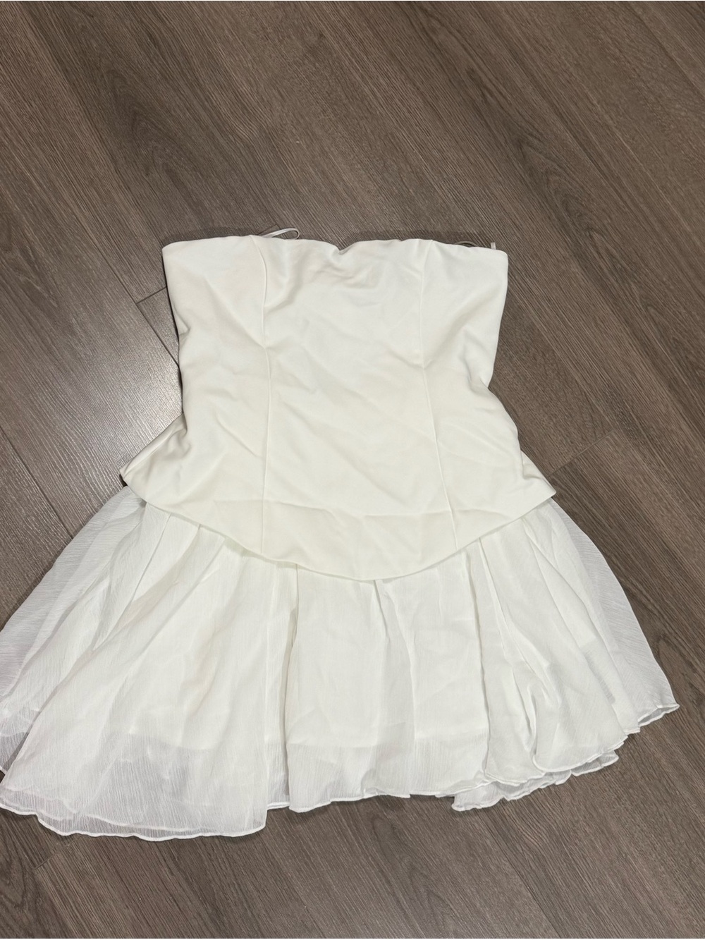 Missguided White Strapless Dress